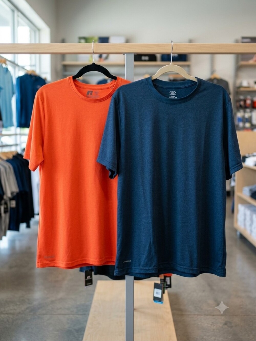 Men's Athletic Dri Fit Crew Neck T-Shirts, Size  Large, Set Of 2